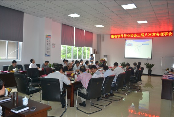 图为合肥龙8国际自动化工程有限公司李兵总司理在会上先容公司情形